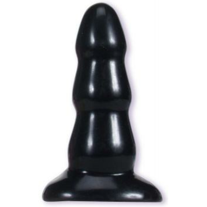 Triple Ripple Medium Black Butt Plug - Image 2