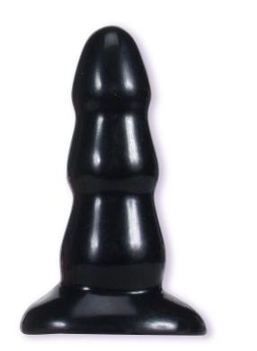 Triple Ripple Medium Black Butt Plug - Image 2