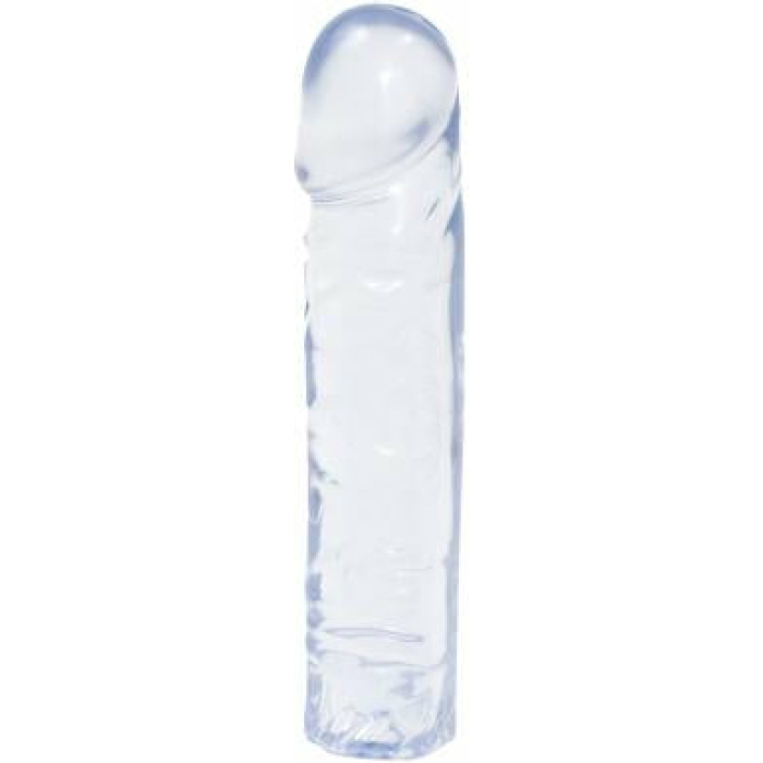 Crystal Jellies 8 Inch Classic Dildo in Clear - Image 1