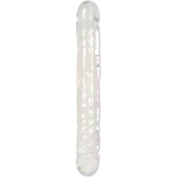 Jellies Jr 12" Double Dong - Clear - Image 1