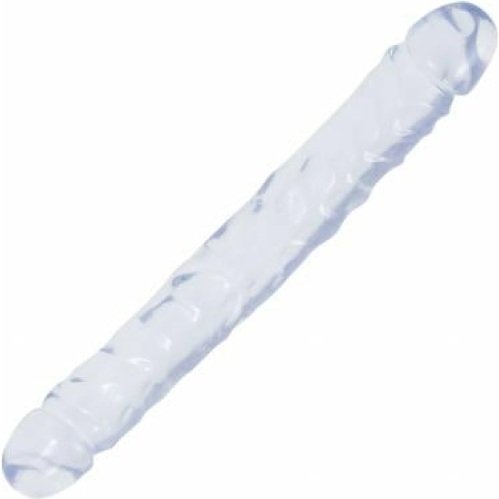 Jellies Jr 12" Double Dong - Clear - Image 3