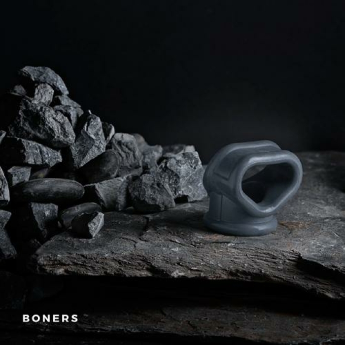 Boners Liquid Silicone 2 In 1 Ball Stretcher Gray - Image 2