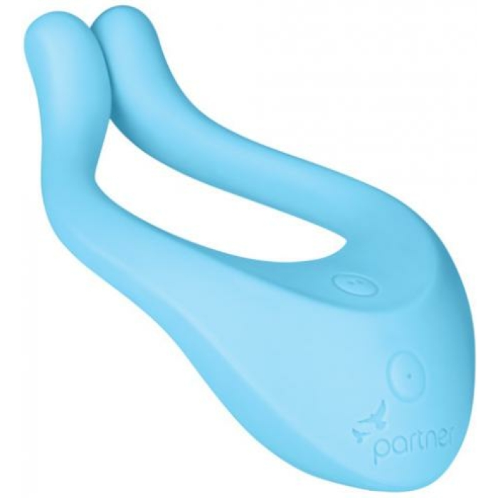 Satisfyer Partner Multifun 1 Blue Couples Vibrator - Image 1