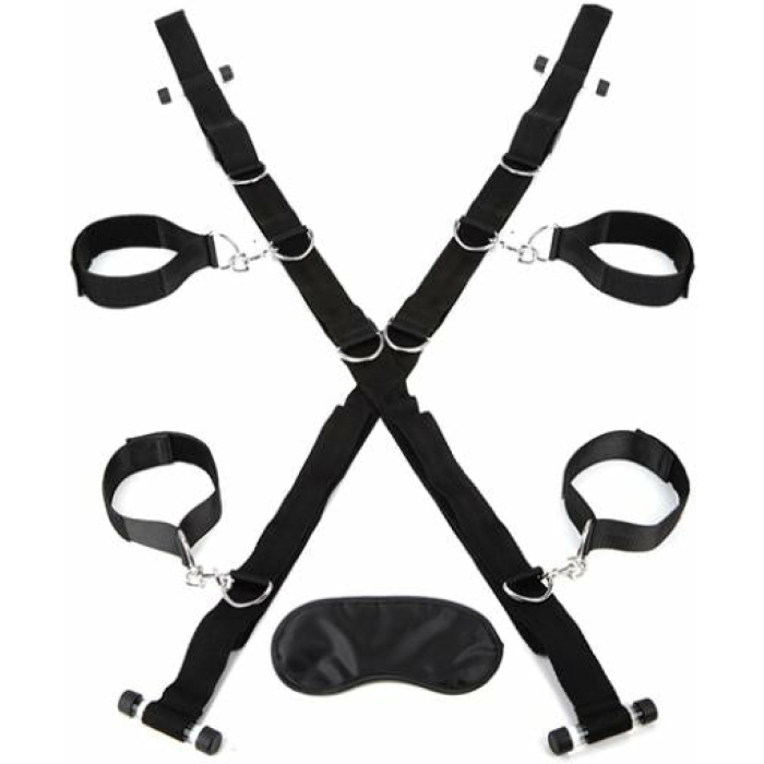 Over The Door Cross With 4 Universal Restraint Cuffs - Image 1