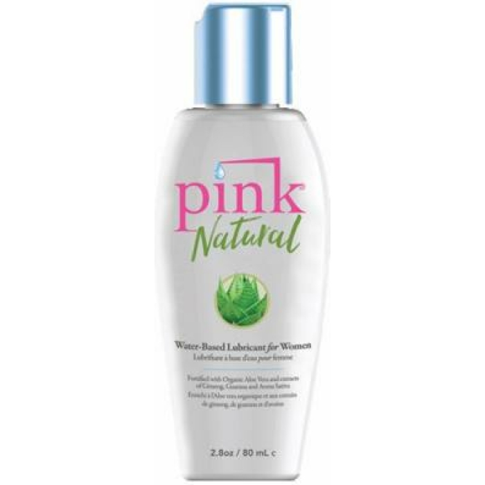 Pink Natural Water Based Lubricant 2.8oz - Image 1