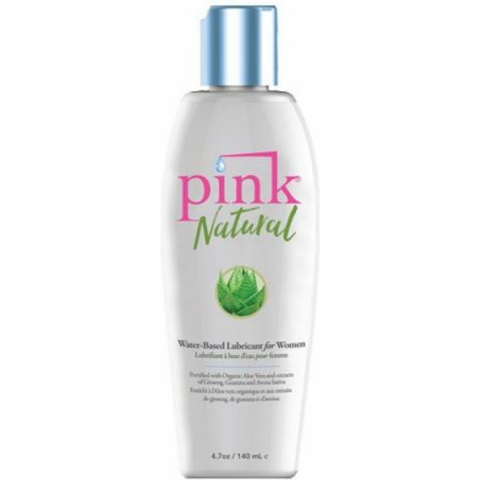 Pink Natural Water Based Lubricant 4.7oz - Image 1