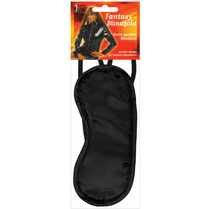 Satin Blindfold 2 Strap Black - Image 2