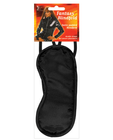 Satin Blindfold 2 Strap Black - Image 2