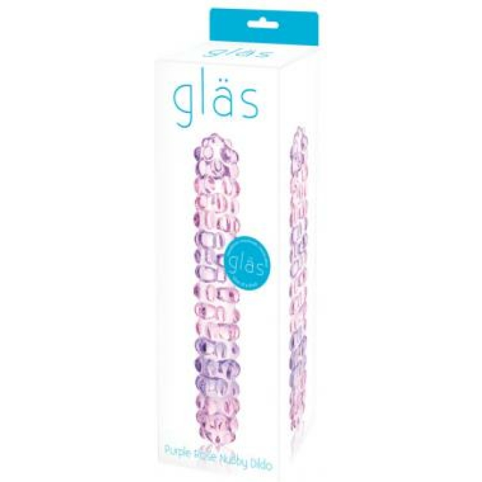 Purple Rose Nubby Glass Dildo - Image 2