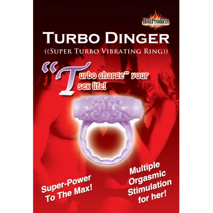 Humm Dinger Turbo Vibrating Cockring - Purple - Image 1