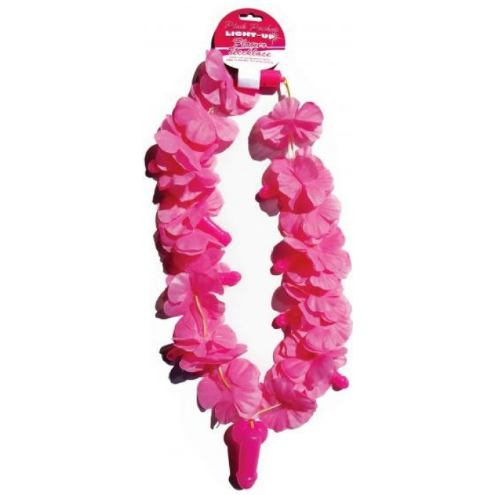 Pink Light Up Flower Pecker Necklace - Image 1