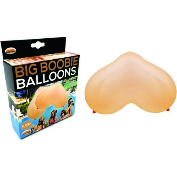 Big Boobie Balloons 6 Pieces Beige - Image 1
