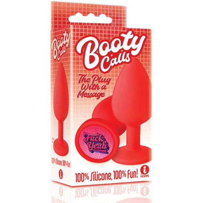 The 9's Booty Call Silicone Butt Plug Red Fuck Yeah - Image 1