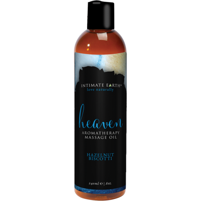 Intimate Earth Heaven Hazelnut Biscotti Massage Oil 8oz - Image 1