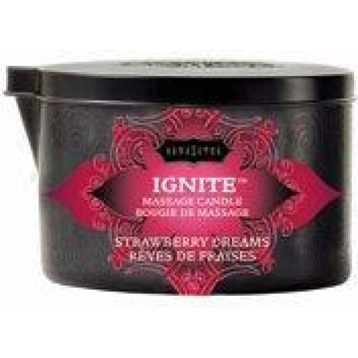 Kama Sutra Massage Candle Strawberry Dreams 6oz - Image 1