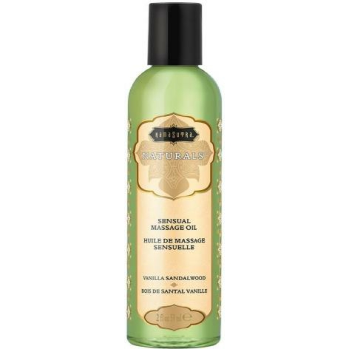 Massage Oil Natural Vanilla Sandalwood 2fl Oz - Image 1