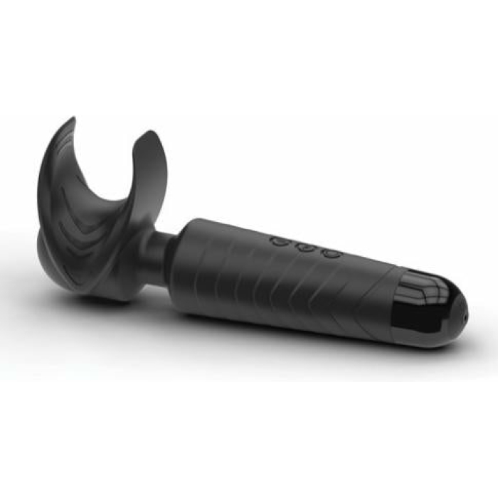 Man Wand Black Penis Head Vibrator - Image 1