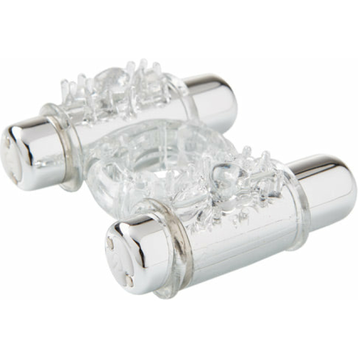 Nu Sensuelle Double Action Cockring 2x7 Function - Clear - Image 1