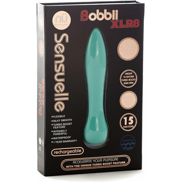 Nu Sensuelle Bobbii Flexible Vibe XLR8 Turbo Boost - Electric Blue - Image 1