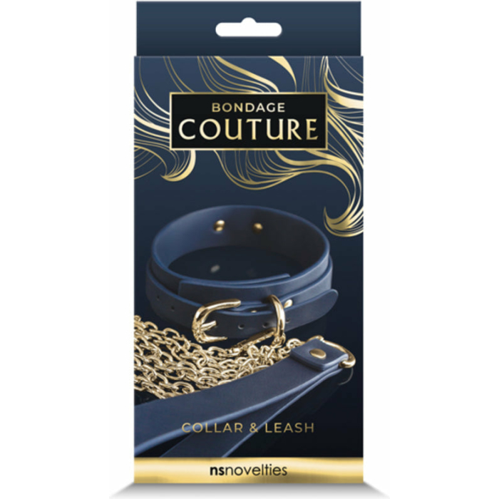 Bondage Couture Collar and Leash Blue - Image 2