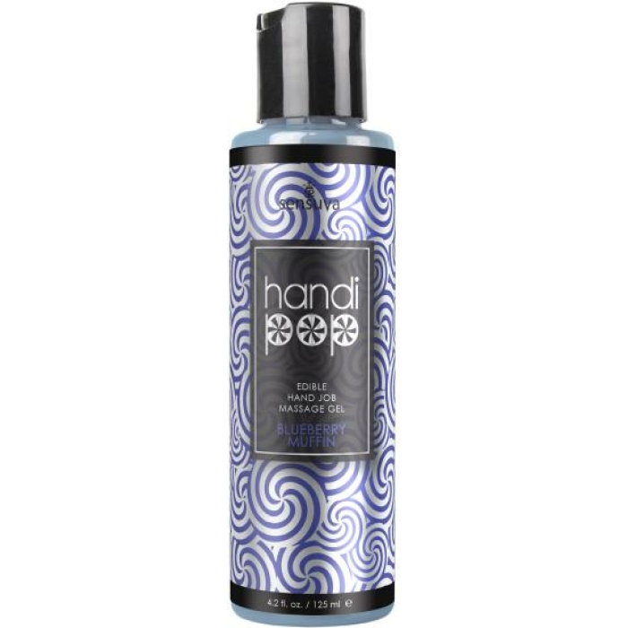 Handipop Edible Handjob Massage Gel Blueberry Muffin 4.2 Oz - Image 1
