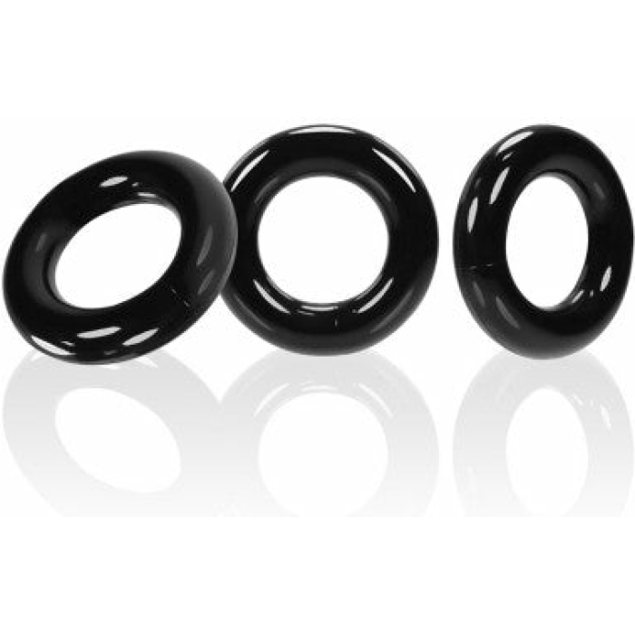 Oxballs Willy Rings - Black Pack of 3 - Image 1
