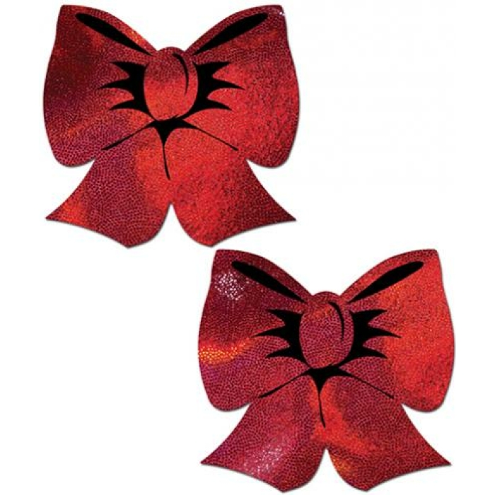 Pastease Red Holographic Bow Fuller Coverage - Image 2