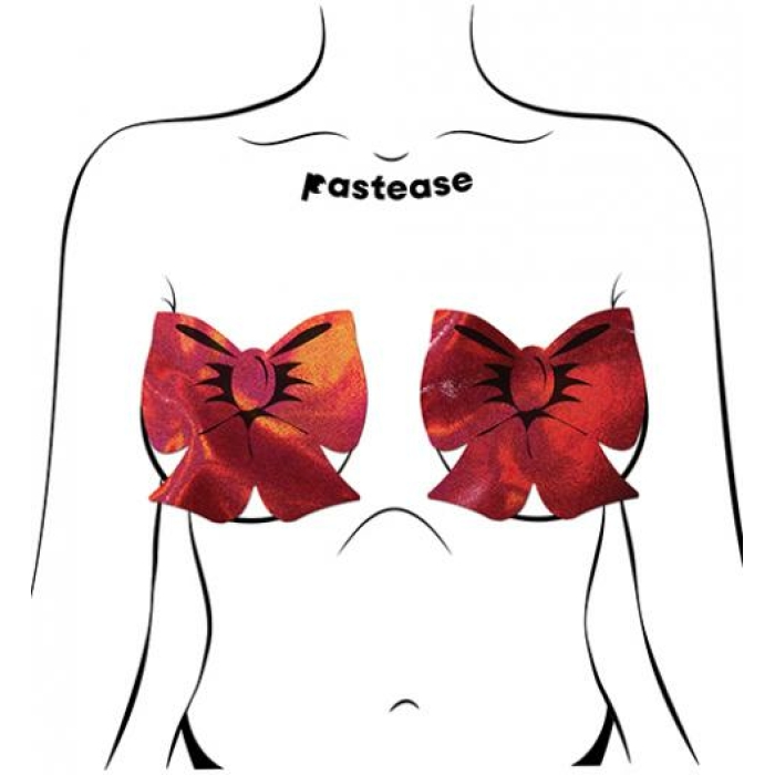 Pastease Red Holographic Bow Fuller Coverage - Image 3