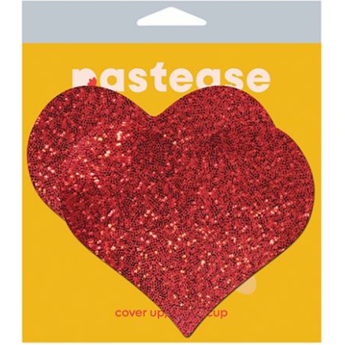 Pastease Heart Glitter Red Fuller Coverage - Image 1