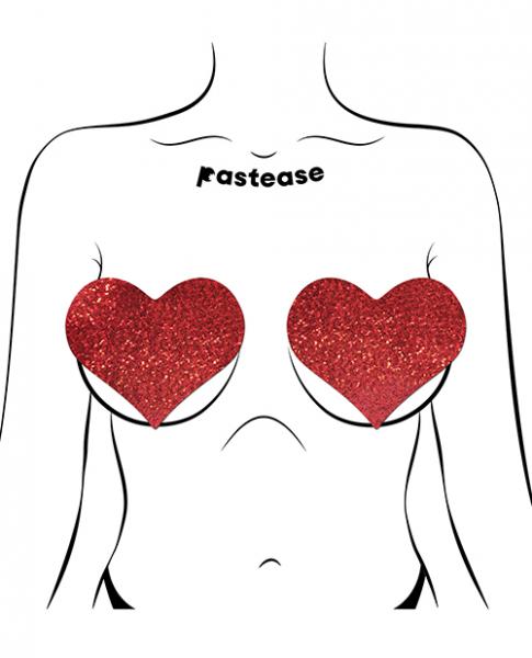 Pastease Heart Glitter Red Fuller Coverage - Image 3