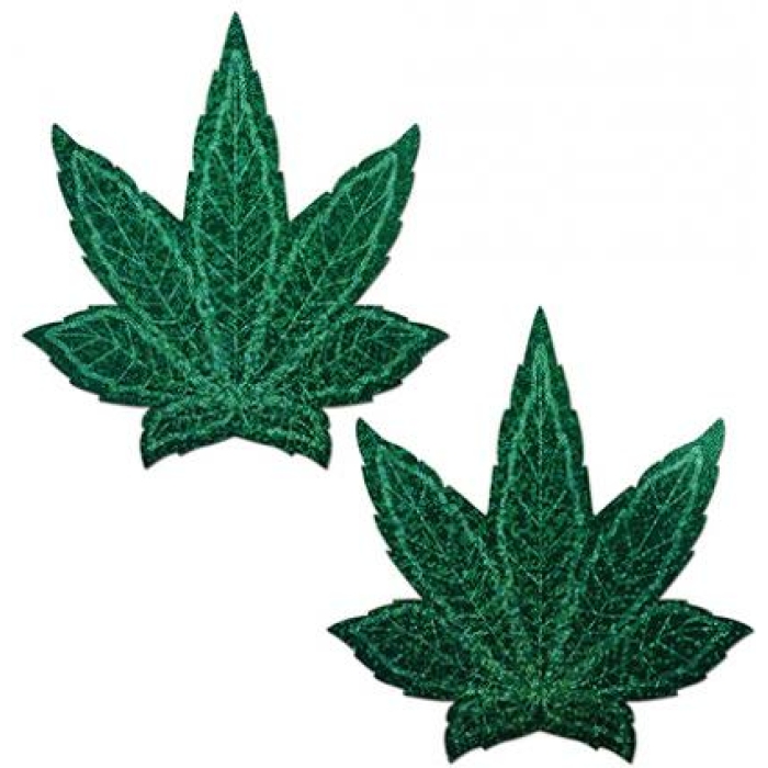 Pastease Pot Leaf Glitter Green Fuller Coverage - Image 2