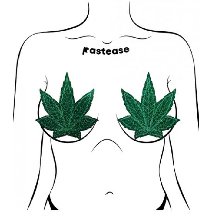Pastease Pot Leaf Glitter Green Fuller Coverage - Image 3
