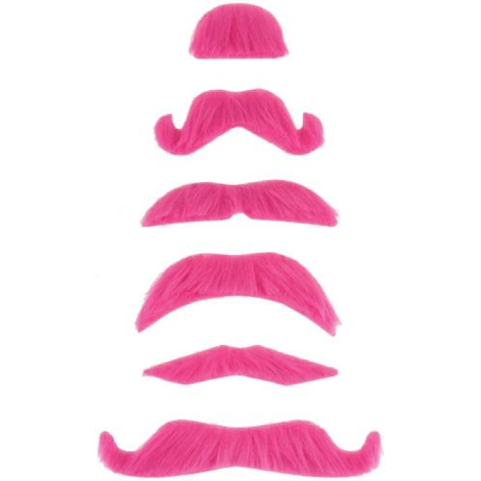 Mustache Party Kit Favors 6 Count Pink - Image 1