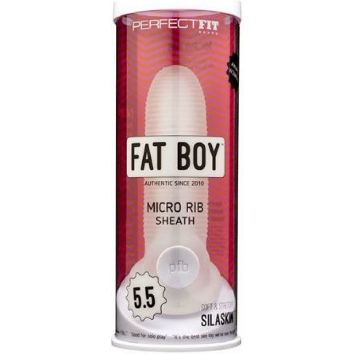 Perfect Fit Fat Boy Micro Ribbed Sheath 5.5in Clear - Image 1