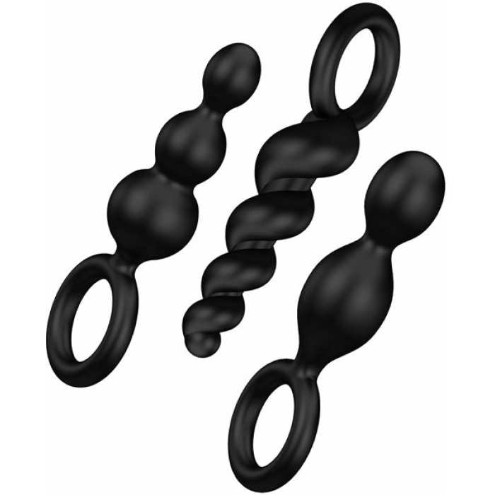 Satisfyer Booty Call Plugs - Black - Image 1