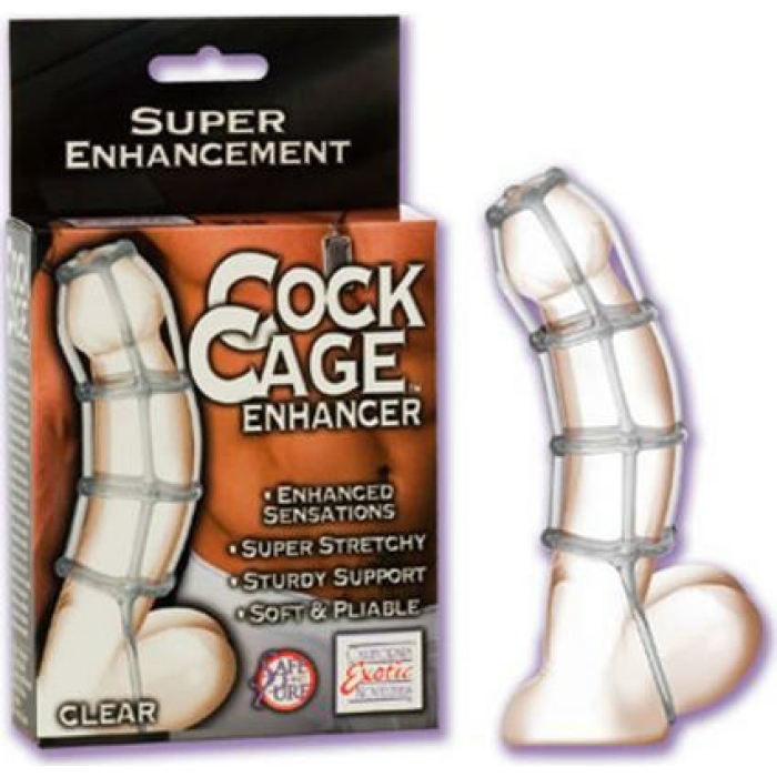 Cock Cage Enhancer 4.5 Inch - Clear - Image 3