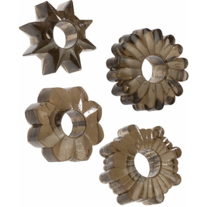 Basic Essentials Rings - Smoke Set of 4 - Image 1