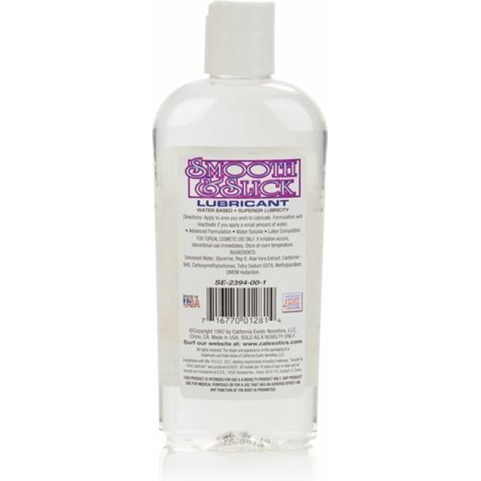 Smooth and Slick Water Based Lubricant 8 oz - Image 2