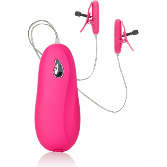 Vibrating Heated Nipple Teasers - Pink - Image 1