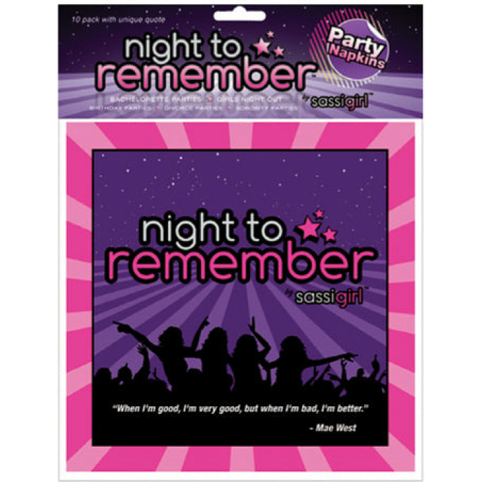 Night to remember standard 6.5in napkins (10 pack) by sassi girl - Image 1