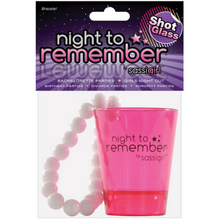 Night to remember shot glass bracelet by sassi girl - Image 1