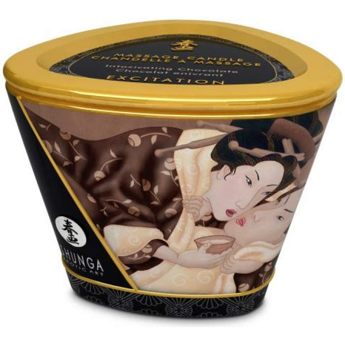 Shunga Massage Candle Intoxicating Chocolate 5.7oz - Image 2