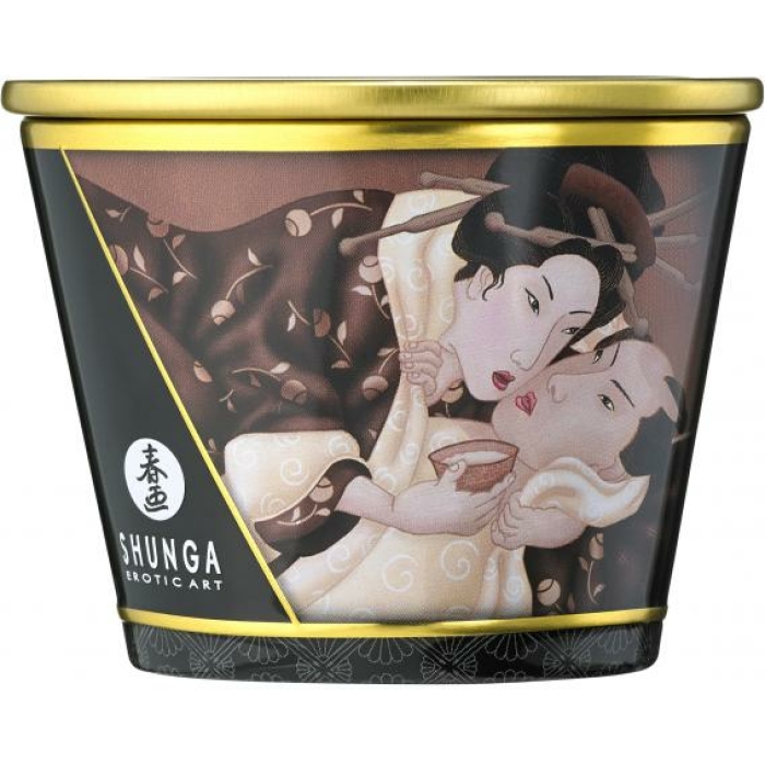 Shunga Massage Candle Intoxicating Chocolate 5.7oz - Image 3