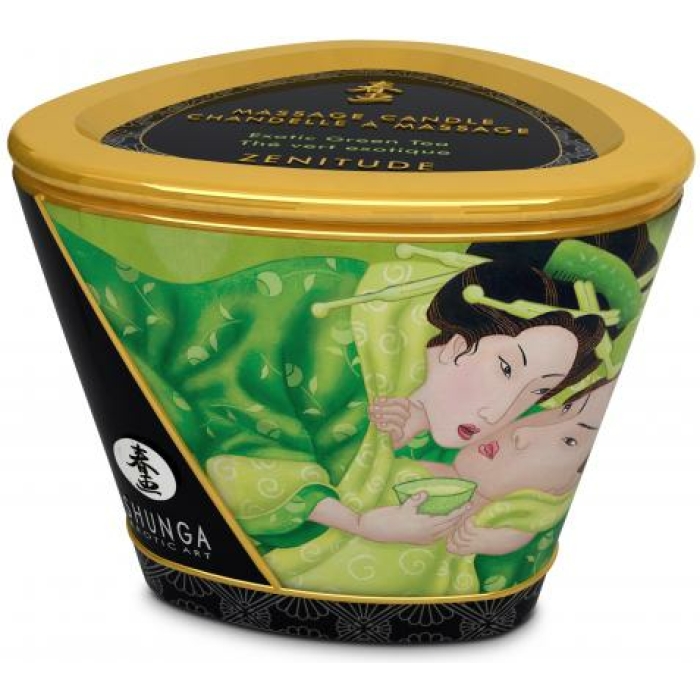 Shunga Massage Candle Zenitude Exotic Green Tea 5.7oz - Image 2