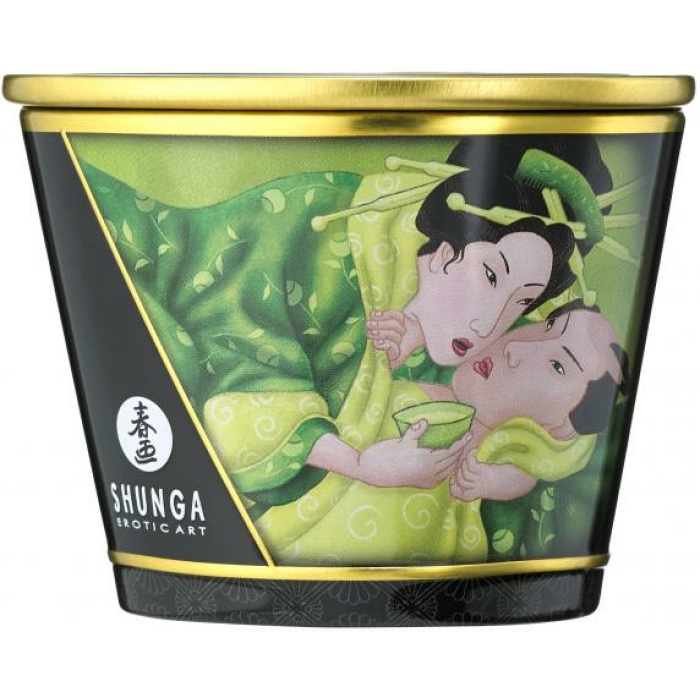 Shunga Massage Candle Zenitude Exotic Green Tea 5.7oz - Image 3