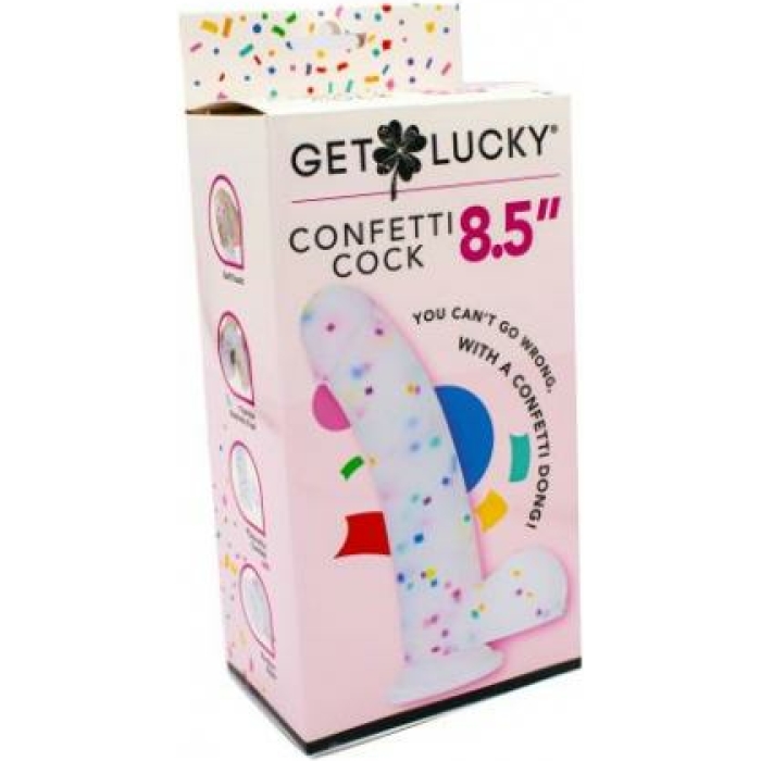 Shibari Get Lucky Confetti Cock 8.5in - Image 1