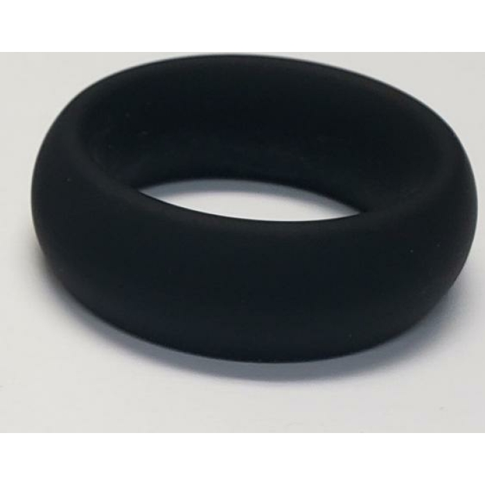 Wide Silicone Donut Ring Black 2 " - Image 1