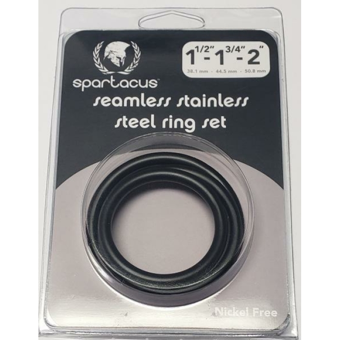 Black Stainless Steel C-ring Set - 1.5 1.75" 2" " - Image 1