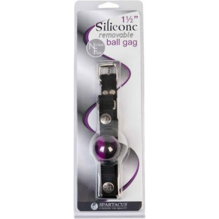 Spartacus Nickel Free Hardware Small Ball Gag Black O/S - Image 3
