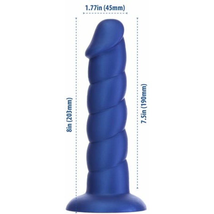 Addiction Unicorn Fantasy Dong 8 In. Blue With Powerbullet - Image 3